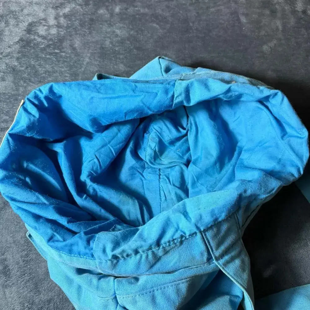 Aeropostale Blue Cotton Canvas Logo Tote Bag